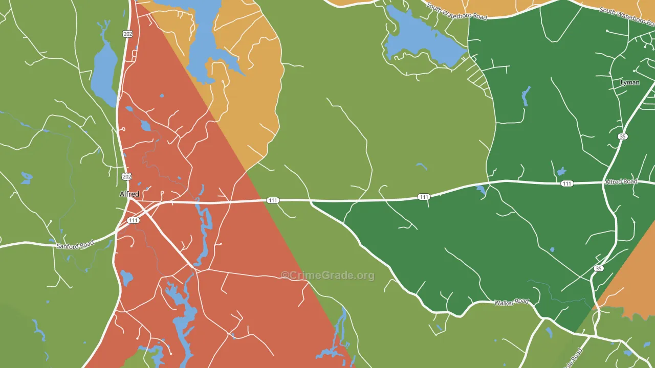 Alfred Mills, ME Map of Assault Rates
