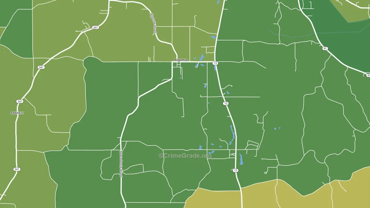 Algoma, MS Map of Assault Rates