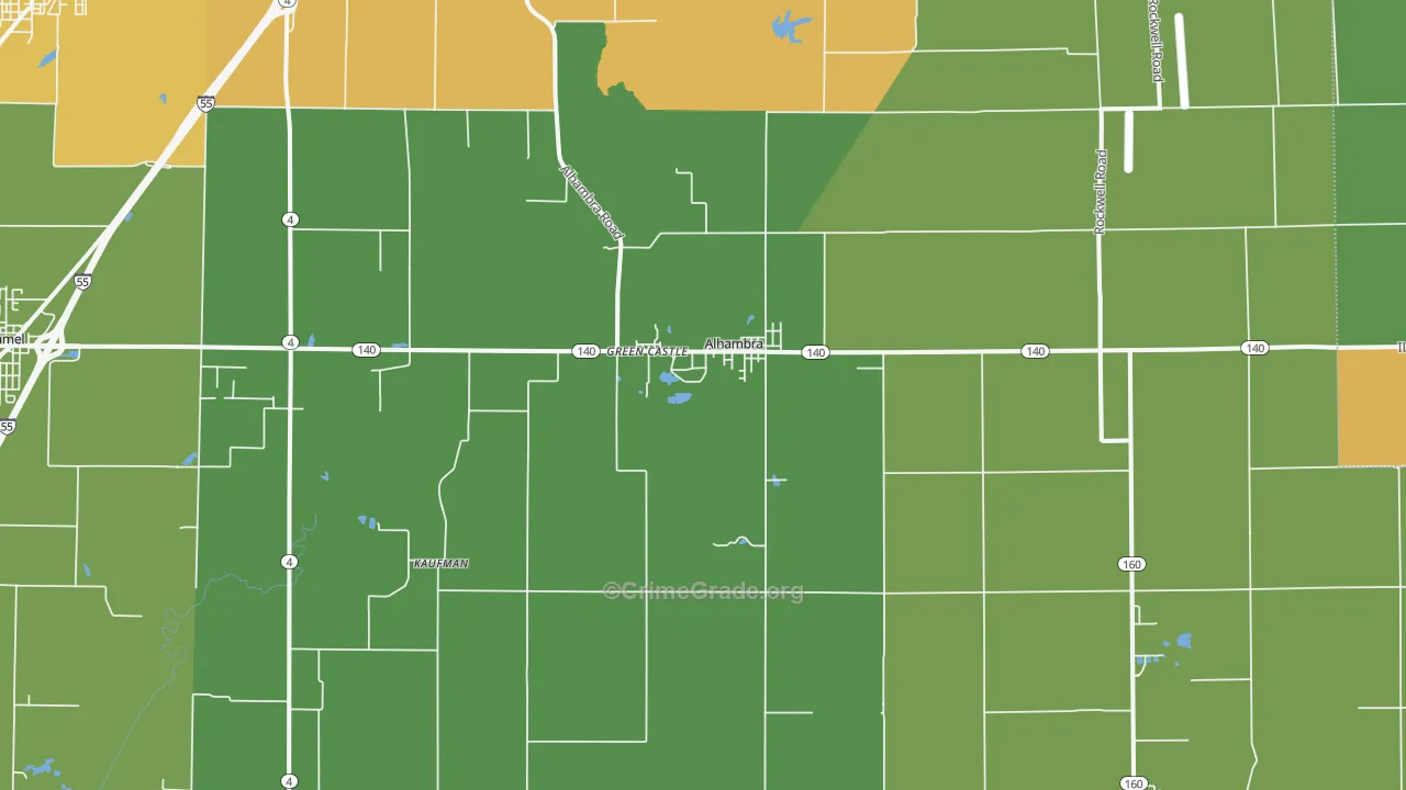 Alhambra, IL Map of Assault Rates