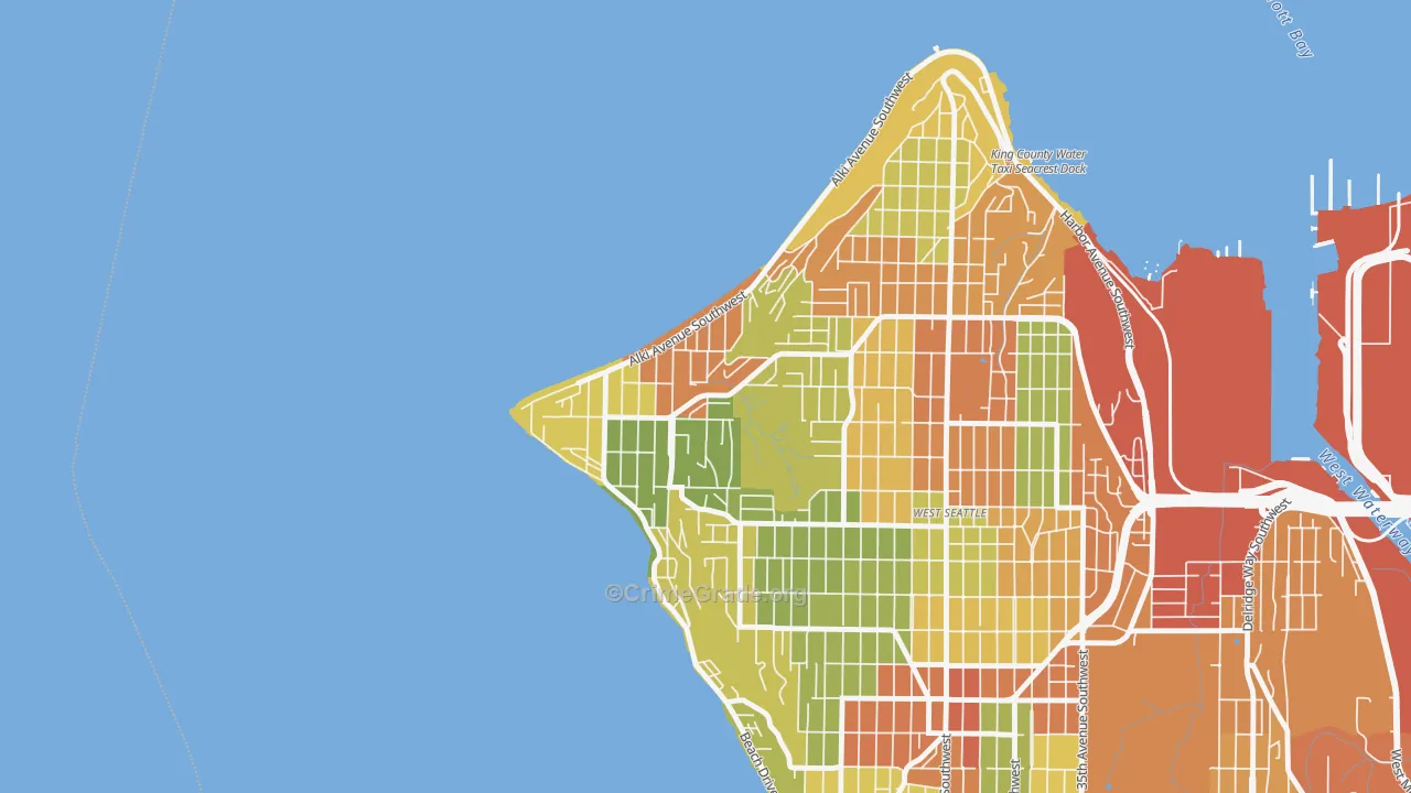 Alki, Seattle, WA Map of Assault Rates