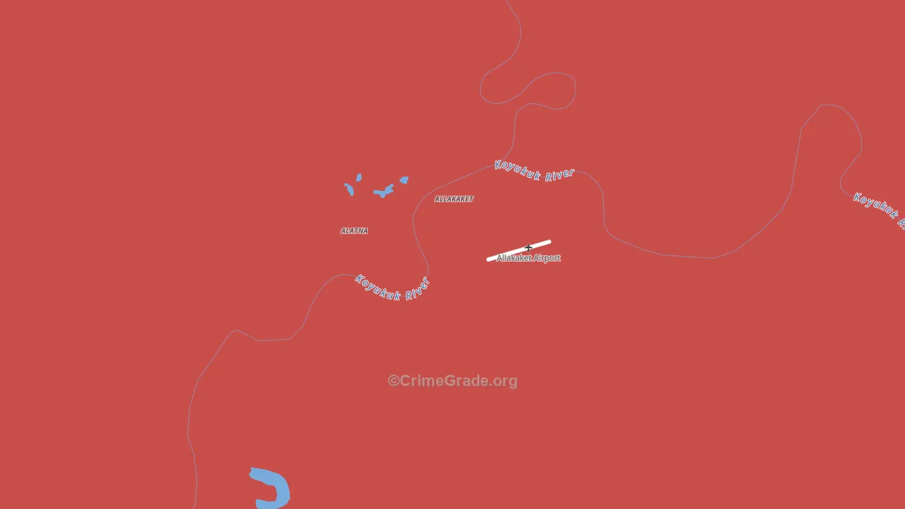Allakaket, AK Map of Assault Rates