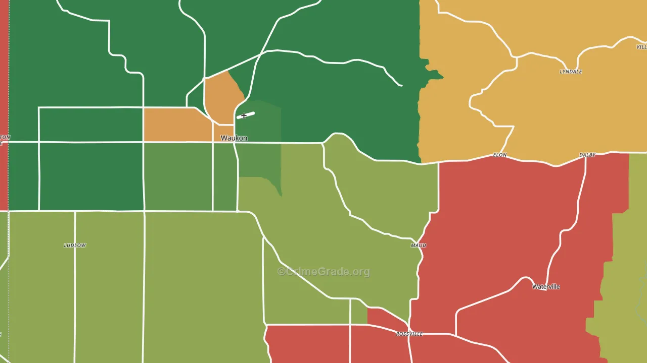 Allamakee County, IA Map of Assault Rates