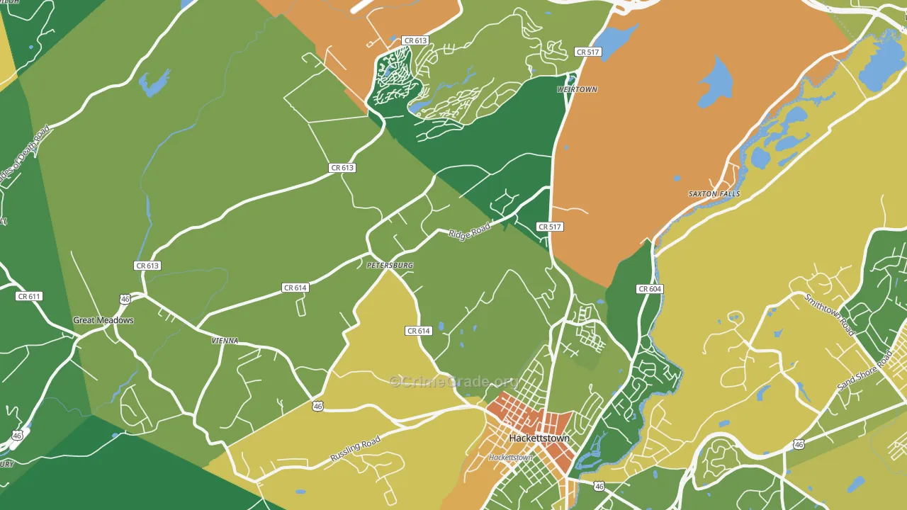 Allamuchy, NJ Map of Assault Rates