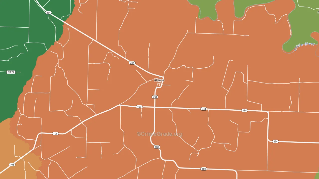 Alleene, AR Map of Assault Rates