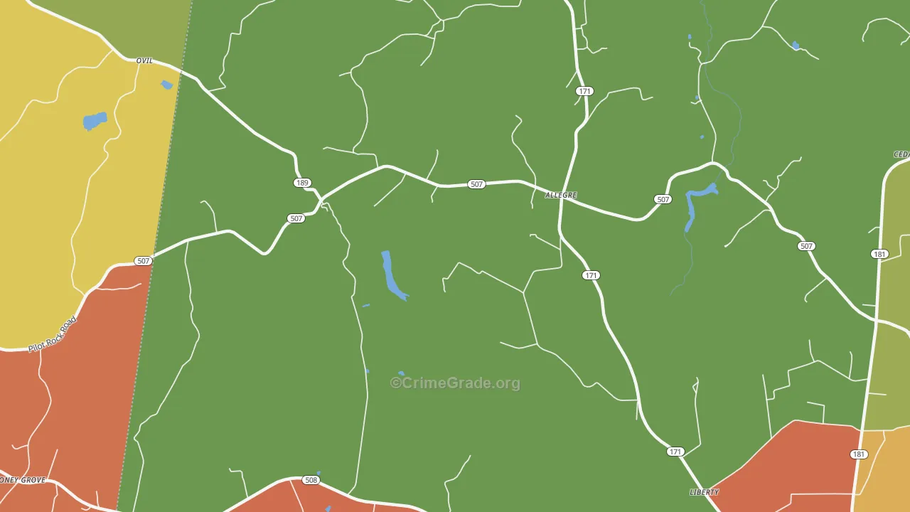 Allegre, KY Map of Assault Rates