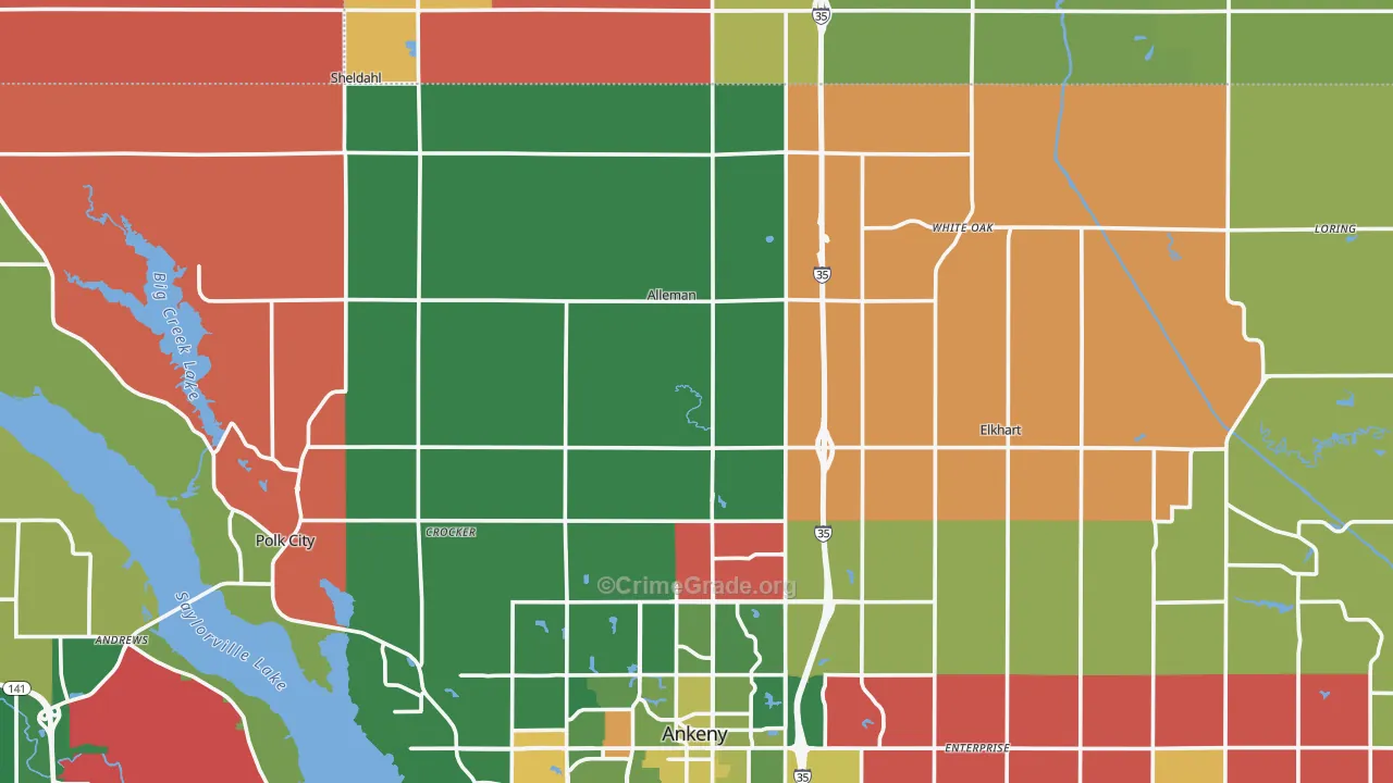 Alleman, IA Map of Assault Rates