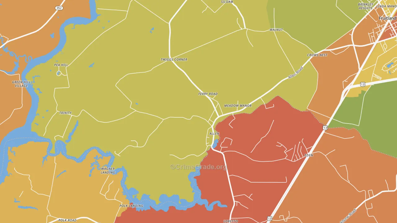 Allen, MD Map of Assault Rates
