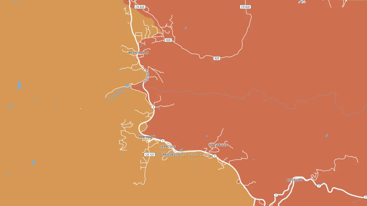 Allenspark, CO Map of Assault Rates