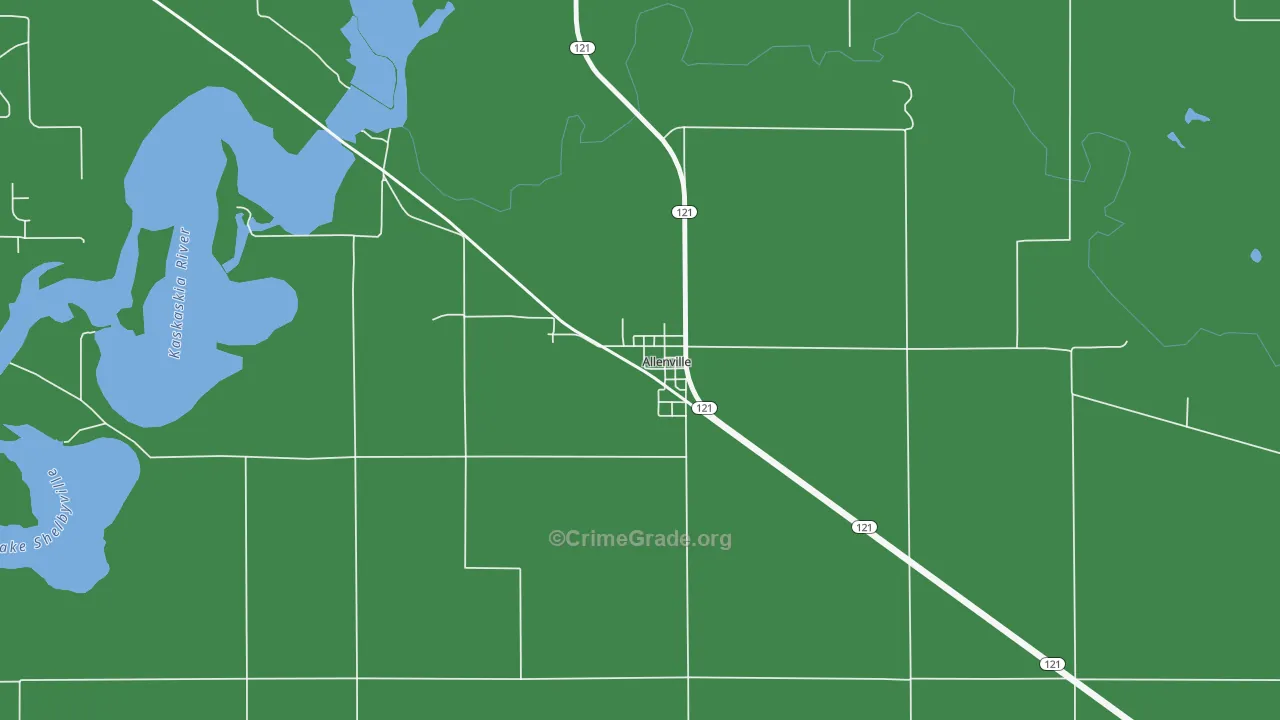 Allenville, IL Map of Assault Rates