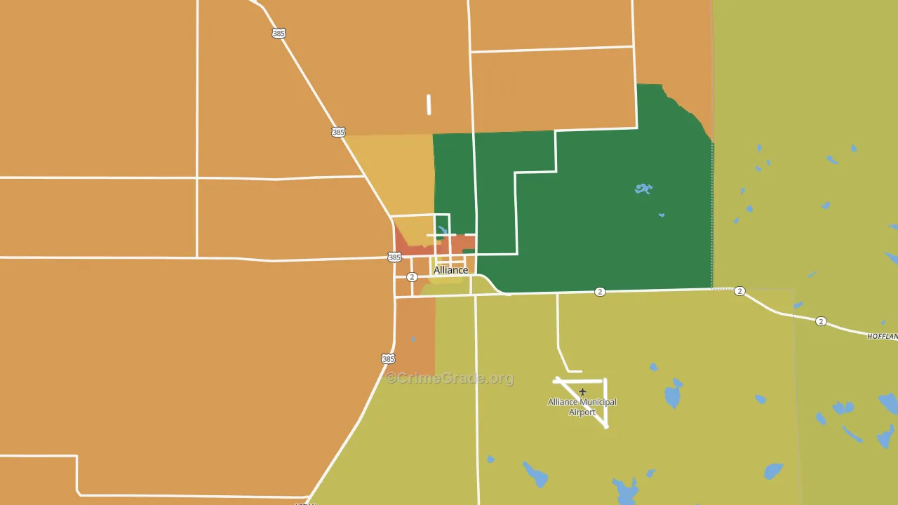 Alliance, NE Map of Assault Rates