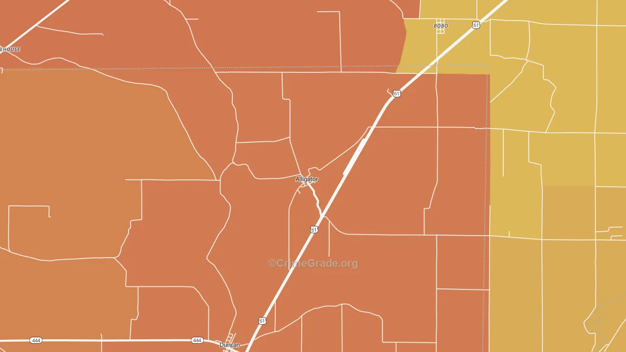 Alligator, MS Map of Assault Rates