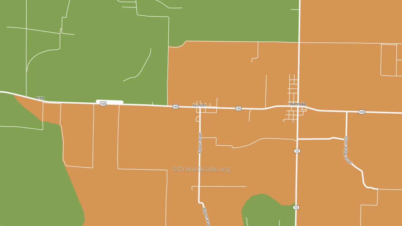 Allport, AR Map of Assault Rates