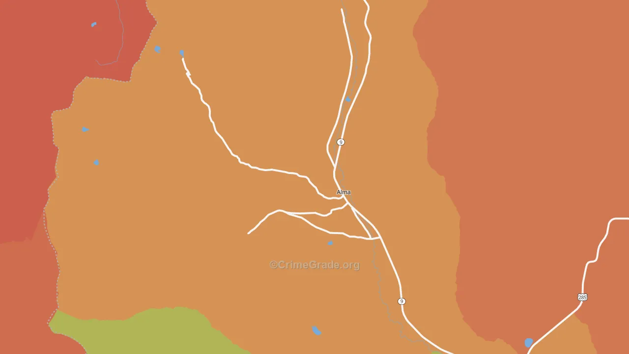 Alma, CO Map of Assault Rates