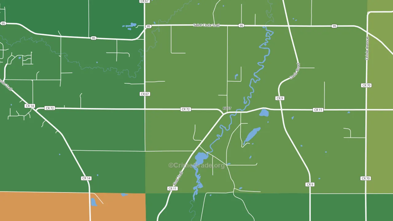 Almelund, MN Map of Assault Rates