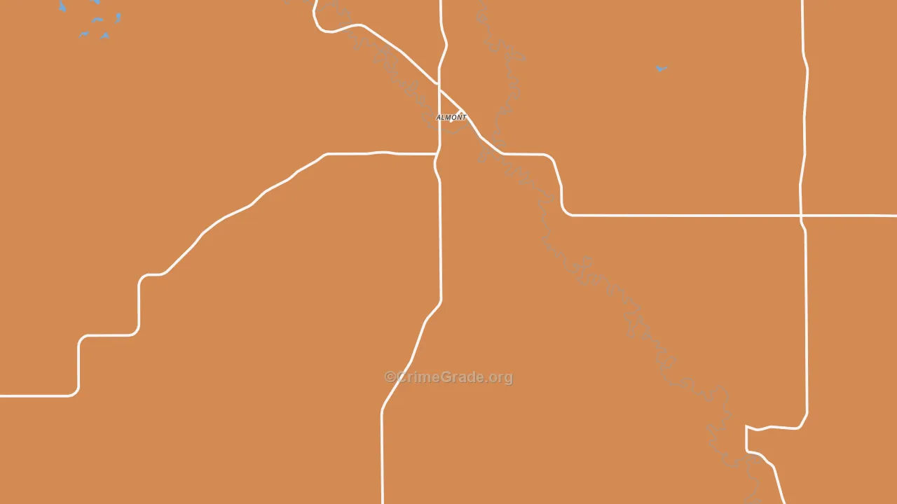 Almont, ND Map of Assault Rates