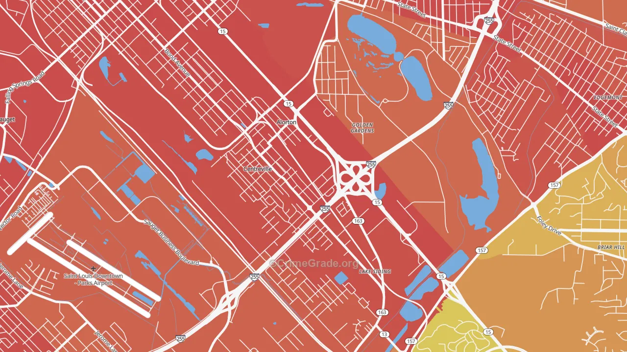 Alorton, IL Map of Assault Rates