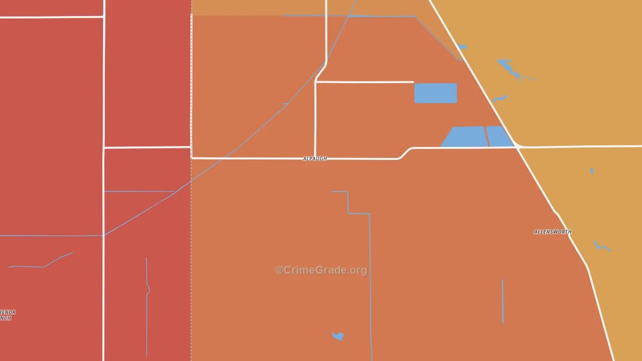 Alpaugh, CA Map of Assault Rates