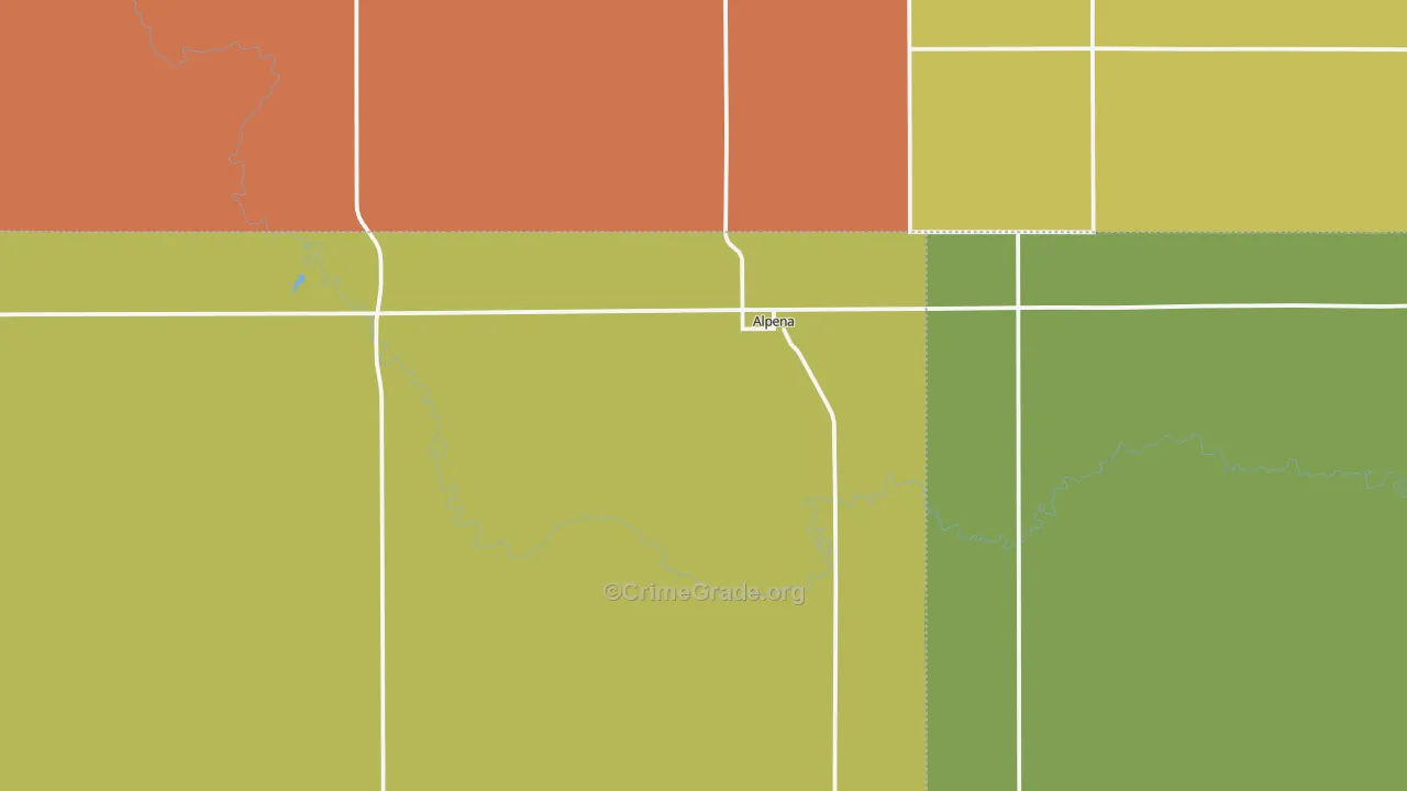 Alpena, SD Map of Assault Rates