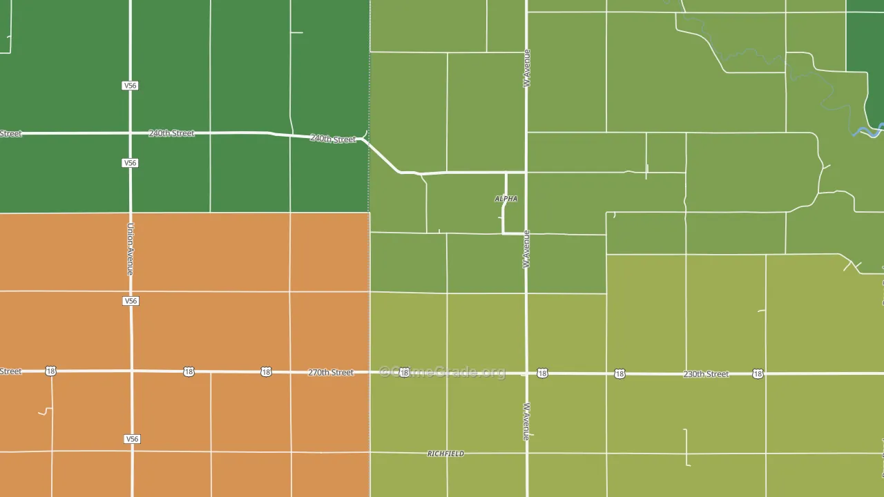 Alpha, IA Map of Assault Rates