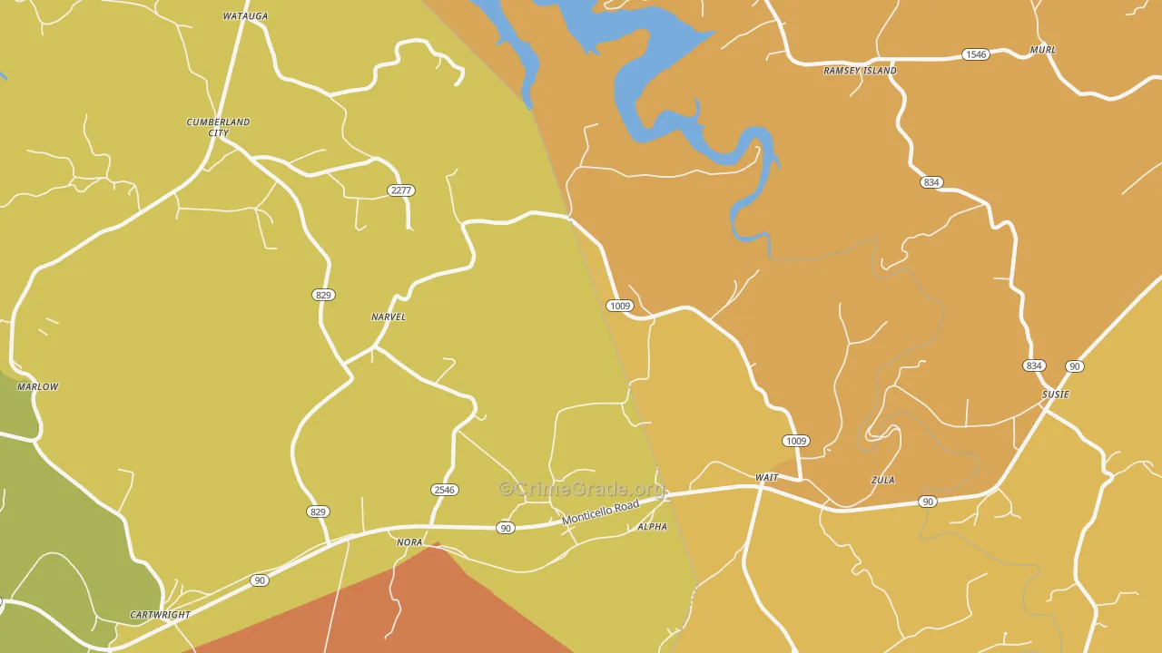 Alpha, KY Map of Assault Rates