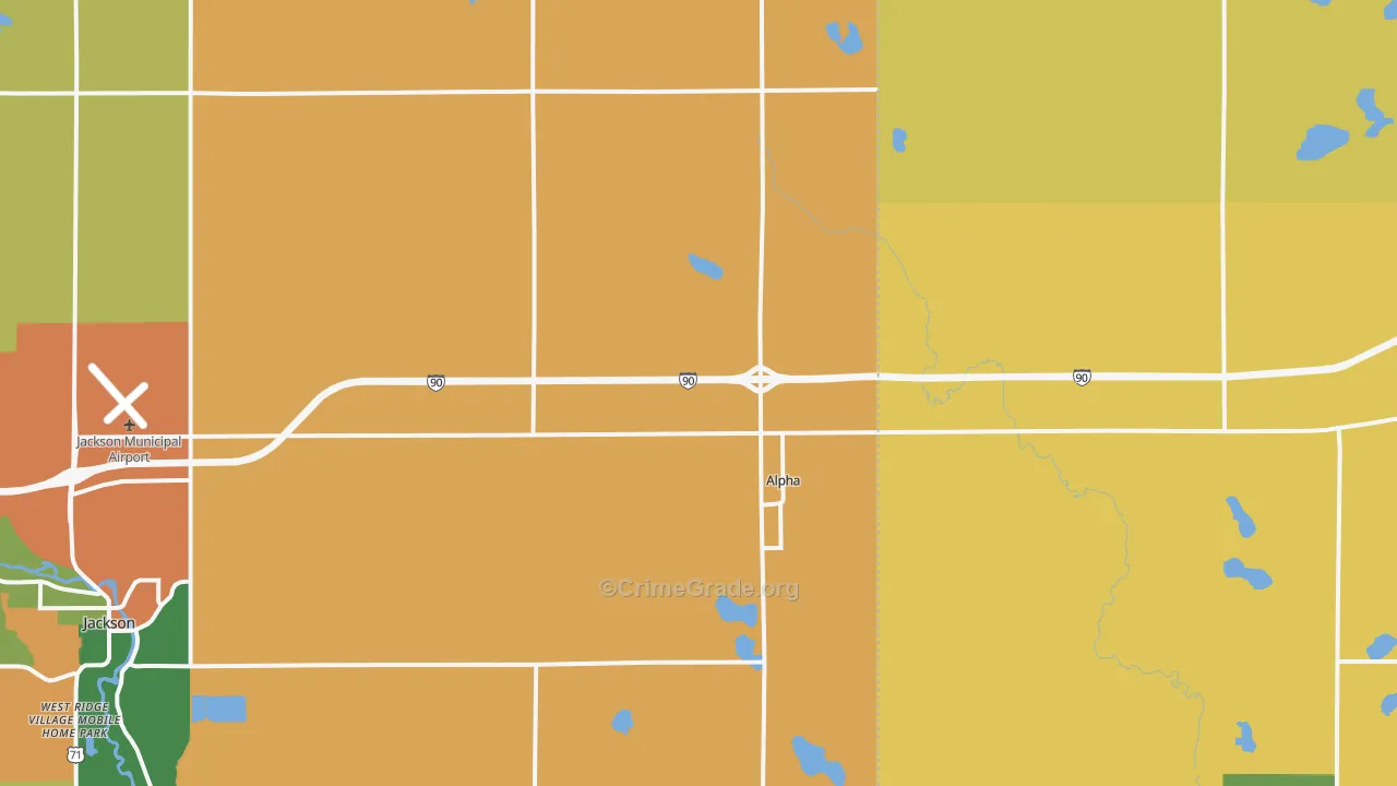 Alpha, MN Map of Assault Rates