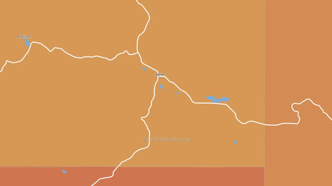 Alpine, AZ Map of Assault Rates