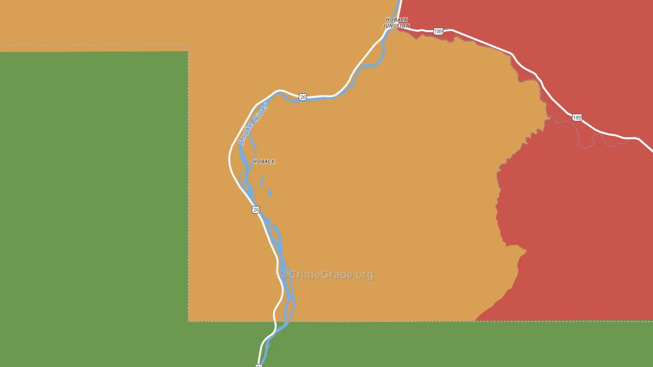 Alpine Junction, WY Map of Assault Rates