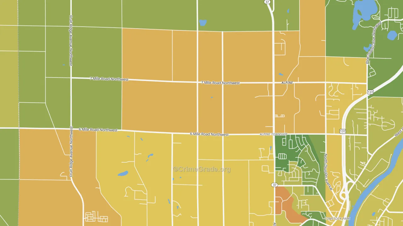 Alpine, MI Map of Assault Rates