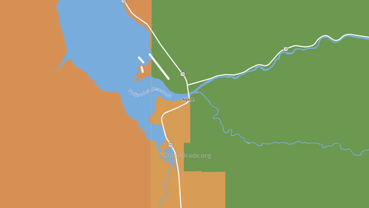 Alpine, WY Map of Assault Rates