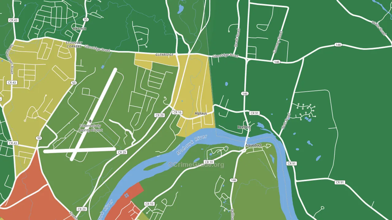 Alplaus, NY Map of Assault Rates