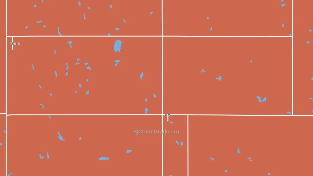 Alsen, ND Map of Assault Rates