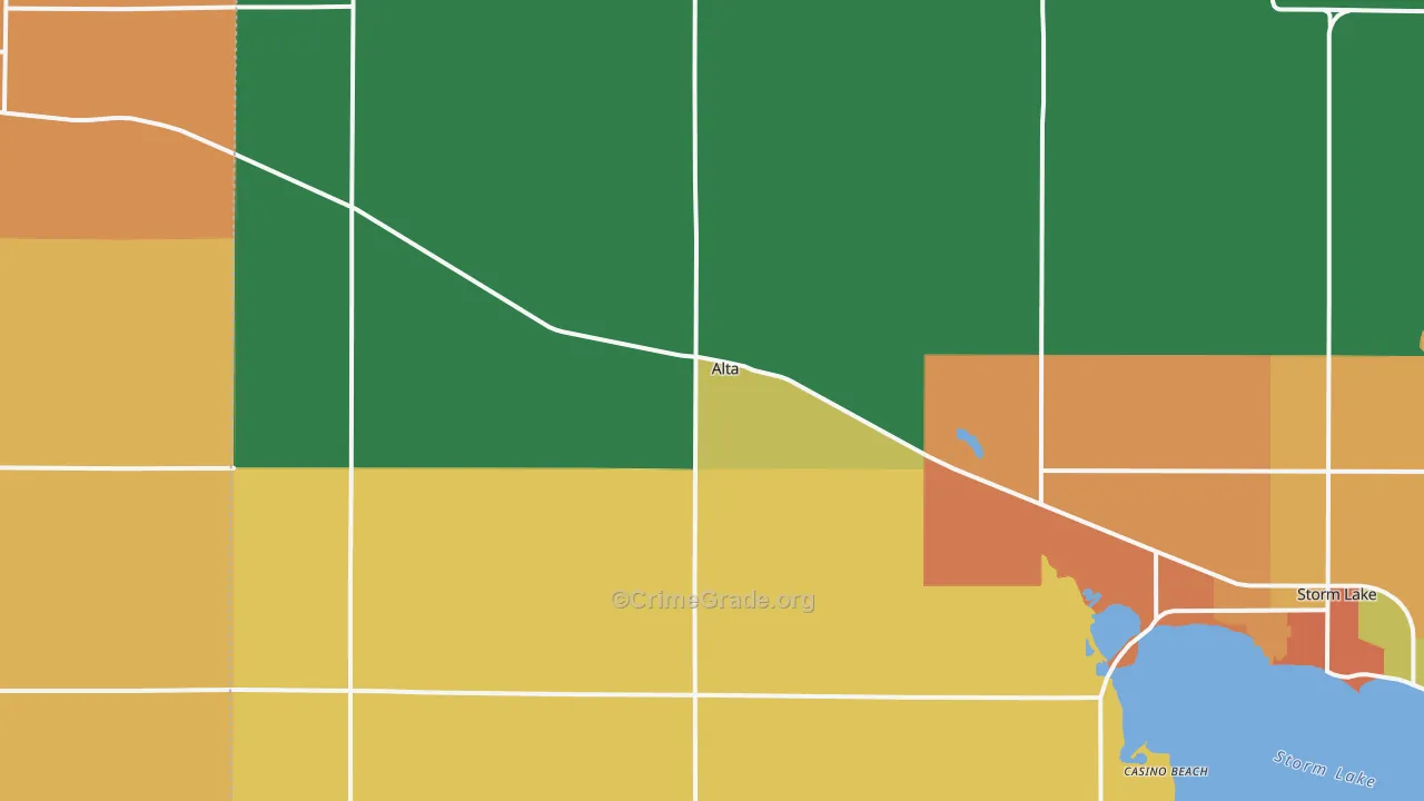 Alta, IA Map of Assault Rates