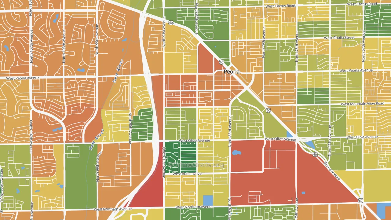Alta Loma, Peoria, AZ Map of Assault Rates