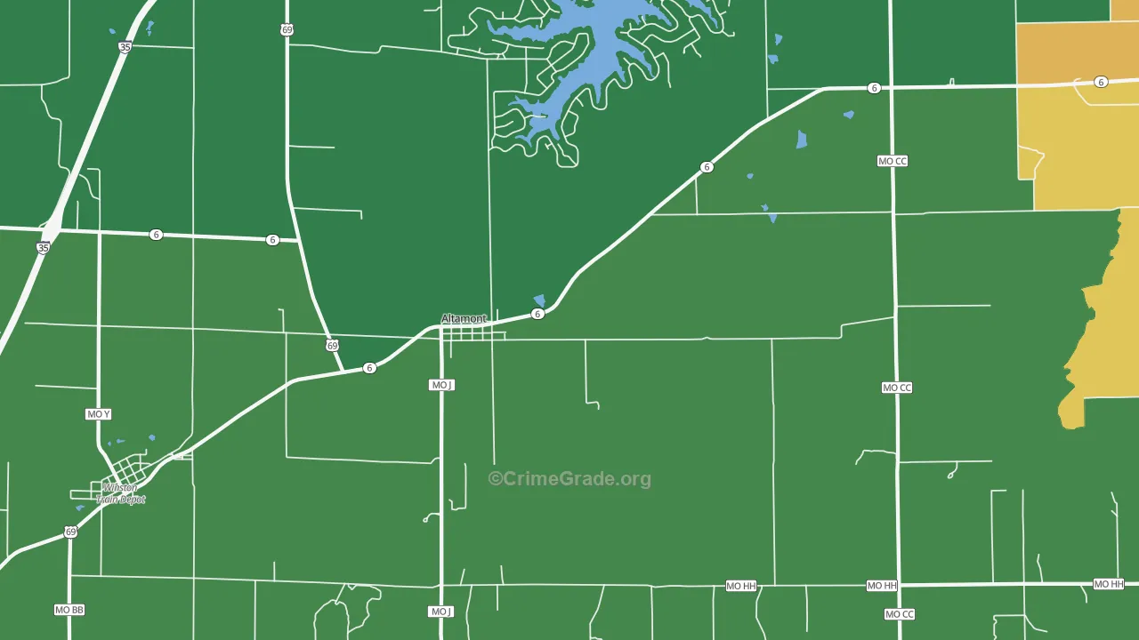 Altamont, MO Map of Assault Rates