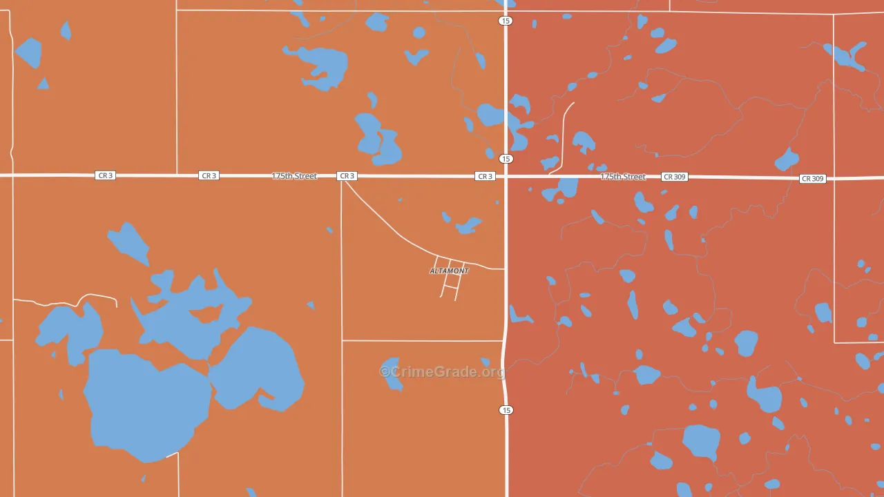Altamont, SD Map of Assault Rates