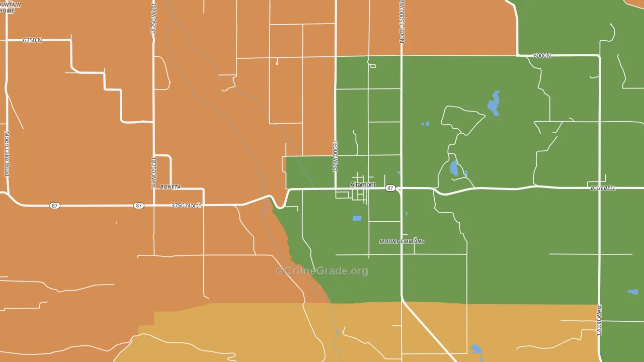 Altamont, UT Map of Assault Rates