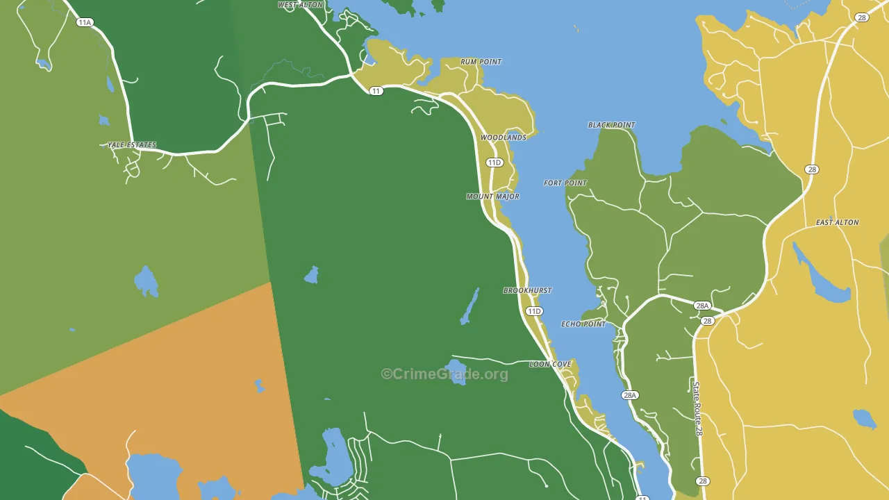 Alton Bay, NH Map of Assault Rates