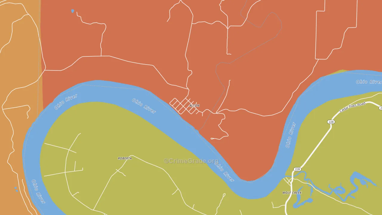 Alton, IN Map of Assault Rates