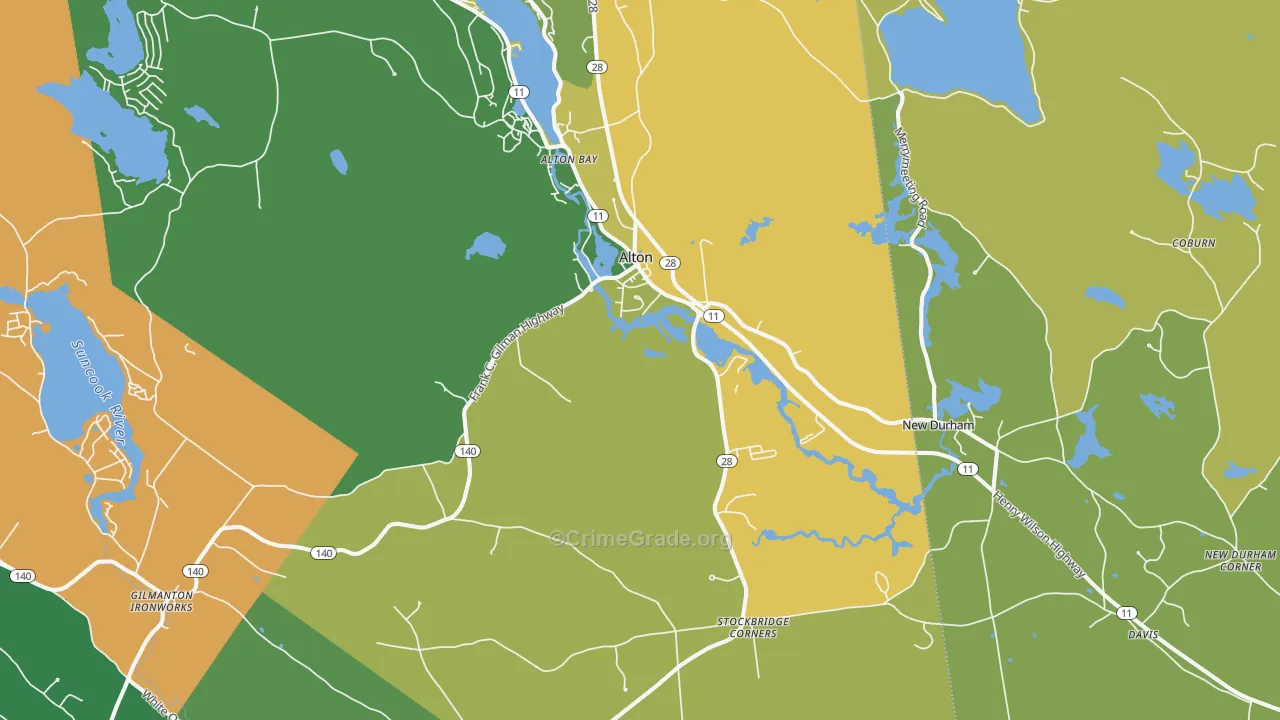 Alton, NH Map of Assault Rates