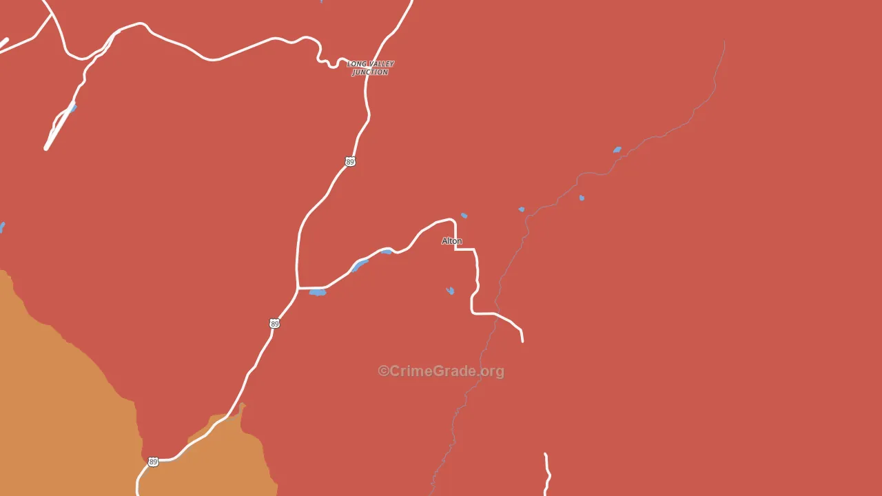 Alton, UT Map of Assault Rates
