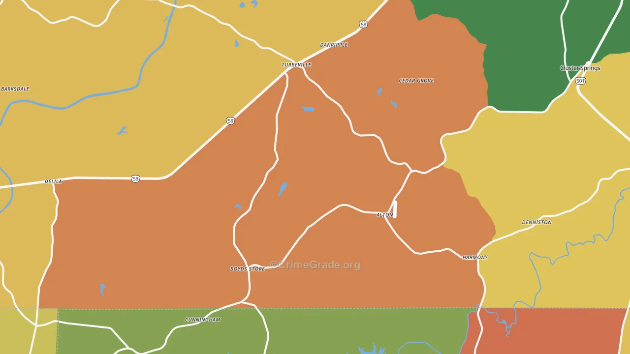 Alton, VA Map of Assault Rates