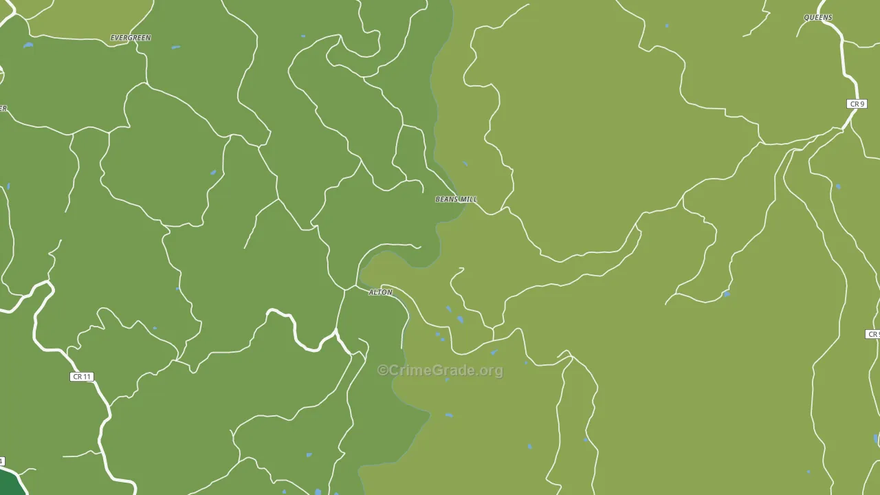 Alton, WV Map of Assault Rates