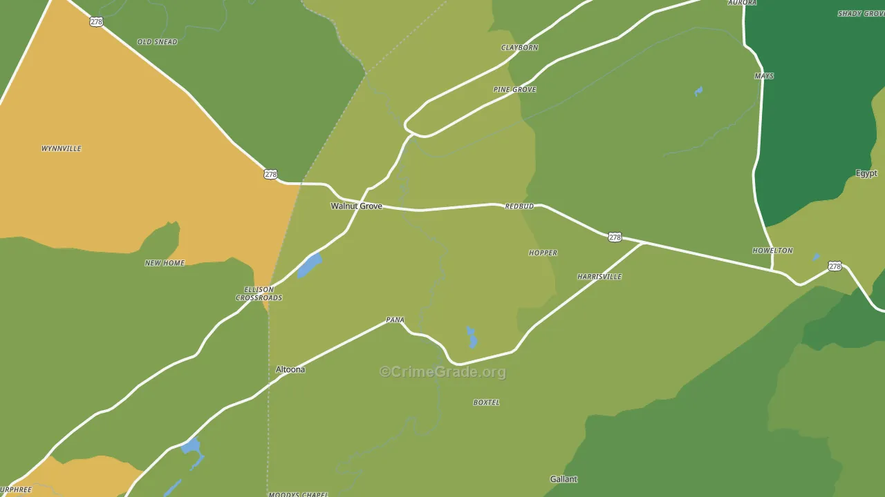 Altoona, AL Map of Assault Rates