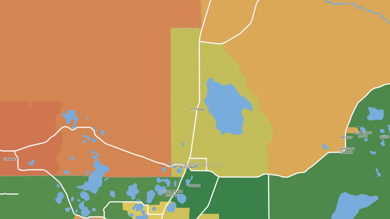 Altoona, FL Map of Assault Rates