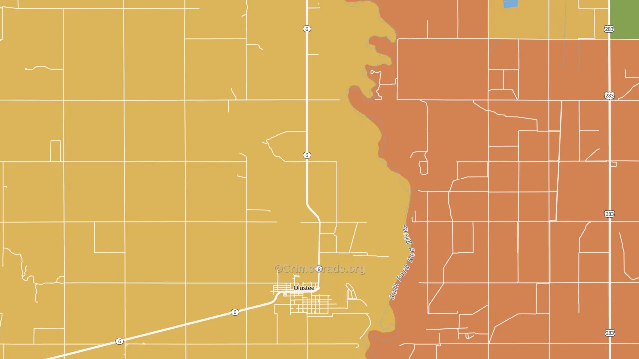 Altus Afb, OK Map of Assault Rates