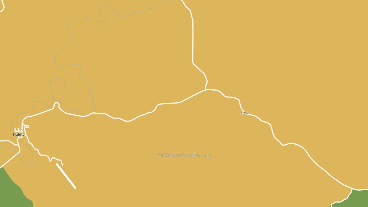 Alva, WY Map of Assault Rates