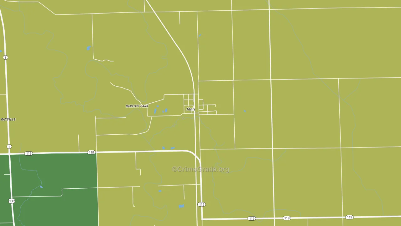 Alvan, IL Map of Assault Rates