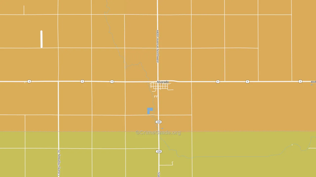 Alvarado, MN Map of Assault Rates