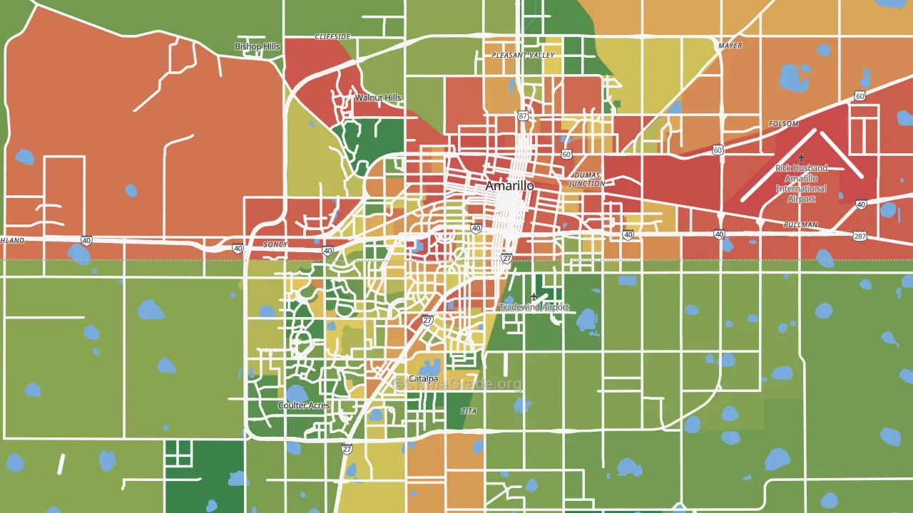 Amarillo, TX Map of Assault Rates