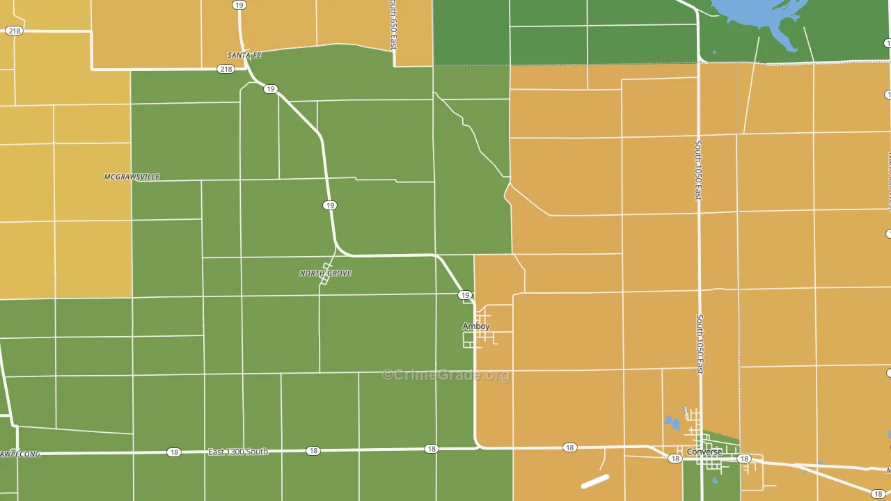 Amboy, IN Map of Assault Rates